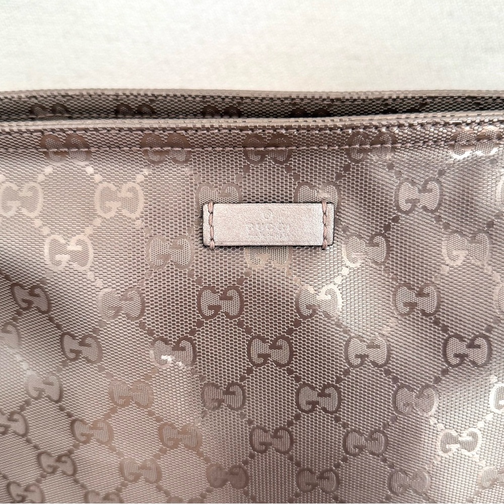 Gucci authentic crossbody bag metallic rose color monogram coated canvas medium - Picture 5 of 16